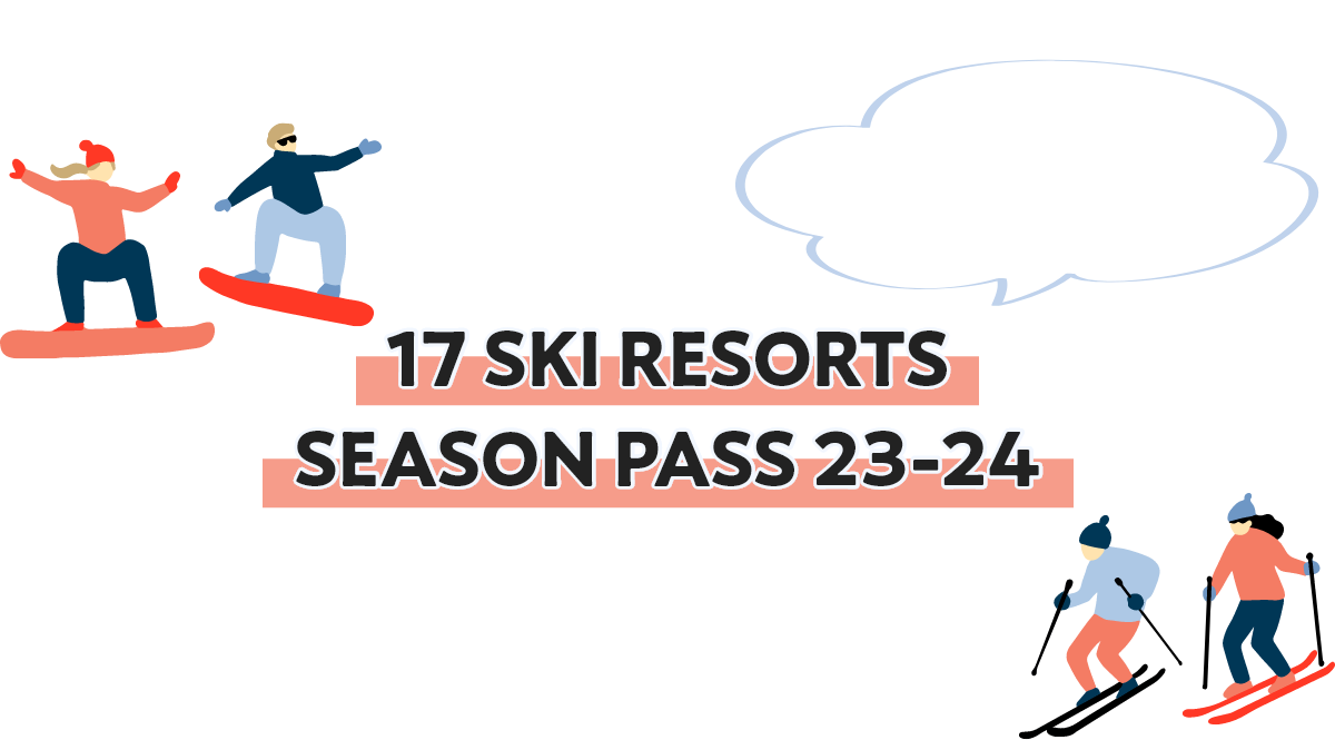 全国17スキー場で5回までチケット利用可能 17 SKI RESORTS SEASON PASS 23-24